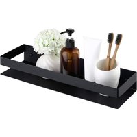 Badregal Wandregal Duschregal Edelstahl Schwarz 40cm von ALOVEZ