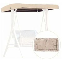 Beiges Ersatzdach für Schaukel, 3-Sitzer-Ersatzabdeckung, Gartenschaukeldach, wasserdichte Überdachung für Schaukelgärten und Terrassen (19112018/23 von ALOVEZ