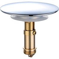 69 mm Pop-Up Click-Clack-Ablaufgarnitur für Badezimmerspüle, Küchenspüle, Badezimmerspüle, verchromter Stöpsel aus massivem Messing 69 mm Pop-Up Click-Clack-Ablaufgarnitur für Badezimmerspüle, Küchenspüle, Badezimmerspüle, verchromter Stöpsel aus massivem Messing von ALOVEZ