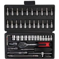 Clé dynamométrique 1/4" ,Clé dynamométrique entièrement réglable avec tête à cliquet 5 - 25Nm et outils manuels de quincaillerie de 46 pièces Petit Clé dynamométrique 1/4" ,Clé dynamométrique entièrement réglable avec tête à cliquet 5 - 25Nm et outils manuels de quincaillerie de 46 pièces Petit von ALOVEZ