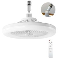 Deckenventilator mit Licht, Deckenventilator mit Fernbedienung, leiser Deckenventilator, E27 dimmbare LED-Deckenleuchte, 3 Geschwindigkeiten, Timer von ALOVEZ