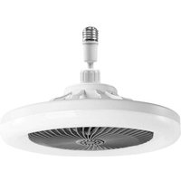 Deckenventilator mit Licht, leiser Deckenventilator, E27 dimmbare LED-Deckenleuchte, 3 Geschwindigkeiten, Timer (Grau) [Energieklasse A] von ALOVEZ