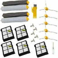 Derrui Ersatzteile für iRobot Roomba 980 960 900 880 870 860 800 eur Robotics (5 Stück Seitenbürsten, 5 Stück Schrauben, 5 Stück Filter, 2 Sets von ALOVEZ