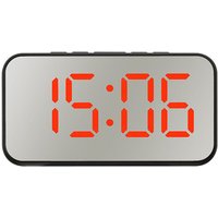 Digitaler Wecker, elektronische Uhr mit LED-Spiegel, Helligkeitseinstellung, moderne Schreibtisch- und Wanduhren, Rot von ALOVEZ