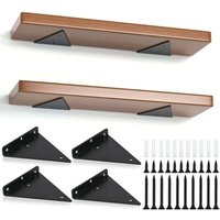 Dreieckige Regalhalterungen, 4er-Pack, 5,5 Zoll große schwebende Halterungen aus Eisen, Wandhalterungen aus Metall für offene DIY-Regale – RWEBracket von ALOVEZ