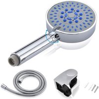 Alovez - Dusche + Duschschlauch + Brausehalter, ABS-Duschkopf mit 5 Wassersparmodi von ALOVEZ