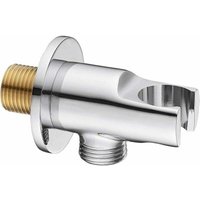 Duschkopf-Winkelhalterung Chrom, Duschkopfhalterung, Wandmontage-Winkelstück für Handbrause oder Duschkopf - Für Badezimmer von ALOVEZ