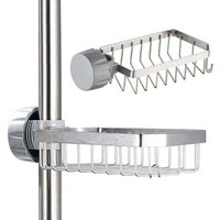 Duschregal-Seifenhalter – Space Aluminium Duschshampoo-Halter ohne Bohren für 18–28 mm Stange von ALOVEZ