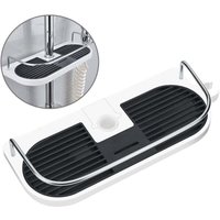 Duschregal ohne Bohren für Duschstange – Badezimmer-Organizerhalter für Shampoo, passend für 19 mm – 25 mm Stange von ALOVEZ