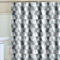 Duschvorhang 200 x 220 cm (200 cm Breite, 220 cm Höhe), wasserdichtes Polyestergewebe, antibakteriell, schimmelhemmend, waschbar, mit 12 von ALOVEZ