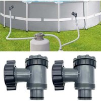 Einlass-/Auslassventil, kompatibel mit Coleman, Intex, Bestway, Filterpumpe für oberirdische Pools, Ersatzteile für Poolpumpen, für Einlass-/Auslassventil, kompatibel mit Coleman, Intex, Bestway, Filterpumpe für oberirdische Pools, Ersatzteile für Poolpumpen, für von ALOVEZ