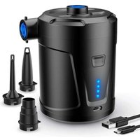 Elektrische Luftpumpe, Aufblasbarer Matratzen-Inflator mit 3 Luftdüsen, Schnell-Inflator für Schlauchboot/Luftmatratze Elektrische Luftpumpe, Aufblasbarer Matratzen-Inflator mit 3 Luftdüsen, Schnell-Inflator für Schlauchboot/Luftmatratze von ALOVEZ