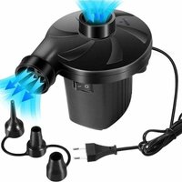 Elektrische Luftpumpe – 220 W, 2-in-1, elektrischer Inflator und Deflator mit 3 abnehmbaren Düsen für Luftmatratze, Kissen, Bett, Boot, Schwimmring von ALOVEZ