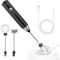 Elektrischer Milchaufschäumer, über USB wiederaufladbarer Milchaufschäumer und elektrischer Mini-Schneebesen, Edelstahlmixer, für Kaffee, Latte Elektrischer Milchaufschäumer, über USB wiederaufladbarer Milchaufschäumer und elektrischer Mini-Schneebesen, Edelstahlmixer, für Kaffee, Latte von ALOVEZ