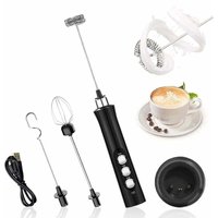 Elektrischer Milchaufschäumer, wiederaufladbarer Milchaufschäumer über USB und elektrischer Mini-Schneebesen, für Kaffeesahne, Cappuccino, Latte, Elektrischer Milchaufschäumer, wiederaufladbarer Milchaufschäumer über USB und elektrischer Mini-Schneebesen, für Kaffeesahne, Cappuccino, Latte, von ALOVEZ