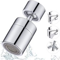 Küchenarmaturdüse, 360-Grad-Drehung, Dual-Mode, spritzwassergeschützter Wasserhahn-Luftsprudler, für Küchenspüle, Badezimmer (80-Grad-Schwenk) Küchenarmaturdüse, 360-Grad-Drehung, Dual-Mode, spritzwassergeschützter Wasserhahn-Luftsprudler, für Küchenspüle, Badezimmer (80-Grad-Schwenk) von ALOVEZ