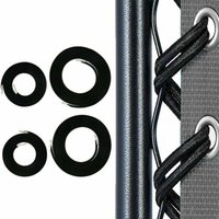 Ersatzseil, 4 universelle elastische Zahnseile für Zero Gravity Klapp- und Liegestuhl, Garten-Einzelstuhl, Einzelstuhl, Einzelstuhl (schwarz) von ALOVEZ