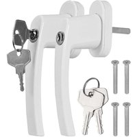 Fenstergriff mit Schlüsselschloss 2 Stück Aluminium Türgriff Balkonfenster mit 4 Schrauben 4 Stück Schlüssel weiß Fenstergriff mit Schlüsselschloss 2 Stück Aluminium Türgriff Balkonfenster mit 4 Schrauben 4 Stück Schlüssel weiß von ALOVEZ