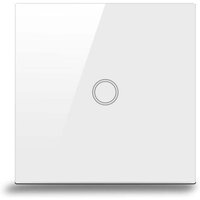 Funkschalter-Set - Einbaufertiger Zweiwege-Touchtaster - 2 Unterputz-Funkempfänger-Relaisschalter ohne Neutralleiter - LED-kompatibel von ALOVEZ