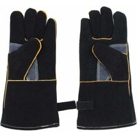 Hitze- und feuerbeständige Handschuhe, Schweißhandschuhe für Kamin, Herd, Ofen, Grill, Schweißen, BBQ, Topflappen, Schutzhandschuhe aus Rindsleder, von ALOVEZ