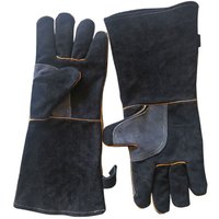 Hitze- und feuerbeständige Handschuhe, Schweißhandschuhe für Kamin, Herd, Ofen, Grill, Schweißen, BBQ, Topflappen, Schutzhandschuhe aus Rindsleder, von ALOVEZ