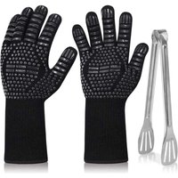 Grillhandschuhe, Ofenhandschuhe bis 800°C. Universelle hitzebeständige, rutschfeste Ofenhandschuhe für Grill, Grillplatte, Backofen, Kamin - RWJardin von ALOVEZ