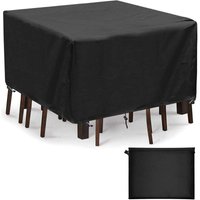Gartentisch-Abdeckung – 420D Oxford-Gewebe – Schutzhülle für Gartenmöbel im Freien – wasserdicht, winddicht, UV-beständig – 140 x 140 x 90 cm von ALOVEZ