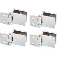 Glas-Scharnier aus Legierung, 4 Stück, Glastür-Clipscharnier für Glastüren, 0 Grad, Glasscharnier ohne Bohren für Küchenschrank-Glastürvitrine (5–8 Glas-Scharnier aus Legierung, 4 Stück, Glastür-Clipscharnier für Glastüren, 0 Grad, Glasscharnier ohne Bohren für Küchenschrank-Glastürvitrine (5–8 von ALOVEZ