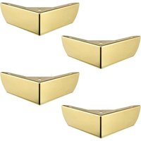 Gold – DIY-Möbelbeine für Küche, 50 mm, für Couchtisch, Schrank, Bett, Sofa, Füße aus massivem Metall, Stuhlbeine für Schreibtisch, Silber, leise, von ALOVEZ