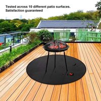 Große wiederverwendbare Feuerstellenmatte für die Terrasse/Feuerfeste Matte/Glutmatte/Schutz- und Terrassenmatte/91 cm runde Matte von ALOVEZ