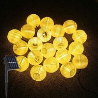 Solar-Lichterkette, LED-Laterne, Aled Light, 30 LEDs, 6,5 m/21,3 Fuß, wasserdicht, dekorative LED-Laterne für den Außenbereich, für Party, von ALOVEZ