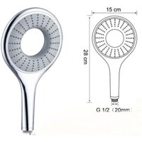 Handbrause, abnehmbarer Duschkopf, Silber, Chrom von ALOVEZ