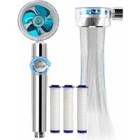 Alovez - Handbrause, wassersparender und kalkfreier Duschkopf, Hochdruck-Propeller-Duschkopf, dreistufiges Filtersystem mit 3 austauschbaren von ALOVEZ