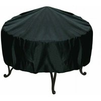 Wasserdichte, runde Grill-Feuerstellenabdeckung, winddicht, reißfest, 210D Oxford-Gewebe, Grill-Feuerstellenabdeckung, Feuerstellenabdeckungen (120 x von ALOVEZ