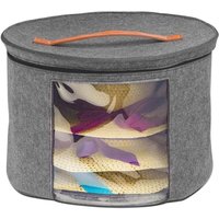 Hut-Aufbewahrungsbox mit Deckel, 17 Zoll Durchmesser, Pop-Up-Hutboxen zur Aufbewahrung, große, stabile, faltbare Reise-Hut-Aufbewahrungstasche mit von ALOVEZ