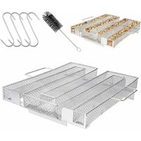 Kaltrauchgenerator aus Edelstahl für professionellen Smoker, Pellet-Smokerbox zum Räuchern von Fleisch, Fisch, Grillgemüse, BBQ, mit Reinigungsbürste Kaltrauchgenerator aus Edelstahl für professionellen Smoker, Pellet-Smokerbox zum Räuchern von Fleisch, Fisch, Grillgemüse, BBQ, mit Reinigungsbürste von ALOVEZ