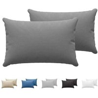 Kissenbezug 30x50 cm Baumwolle (2er Set) Baumwolljersey 150 - Anthrazit - Kissenbezug 30x50 cm - Widerstandsfähiger und hypoallergener Kissenbezug von ALOVEZ