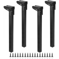 Klappbare Möbelbeine, 4 Stück, schwarz, Laptop-Tischbeine, Ersatz-Couchtischbeine für Bett, Schrank, Sofa (200 mm) von ALOVEZ