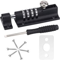 Kombinationsriegel, 4 einzigartige verschiebbare Verriegelungsräder, 120 mm dicker Türriegel aus massiver Zinklegierung aus Edelstahl für den Garten von ALOVEZ