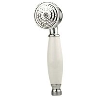 Kompletter Badezimmer-Duschkopf Antikalk-Duschkopf mit weißem Keramikgriff silberner Duschkopf Kompletter Badezimmer-Duschkopf Antikalk-Duschkopf mit weißem Keramikgriff silberner Duschkopf von ALOVEZ