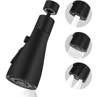 Küchenspülen-Sprühhahn, 360° drehbarer Belüfter-Küchenhahn, 3-Modus-Küchenhahndüse, für FM22-Küchenhahnbelüfter (schwarz) von ALOVEZ