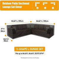 L-förmige Gartenmöbelabdeckung - Wasserdicht - Rattan - Ecksofa-Abdeckung - für Wohnzimmer von ALOVEZ