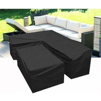 L-förmige Gartensofa-Abdeckung – L-förmige Gartenmöbel-Abdeckung mit Kordelzug an der Unterseite, 210D L-förmige Gartenmöbel-Abdeckung (L-Form 300 x L-förmige Gartensofa-Abdeckung – L-förmige Gartenmöbel-Abdeckung mit Kordelzug an der Unterseite, 210D L-förmige Gartenmöbel-Abdeckung (L-Form 300 x von ALOVEZ