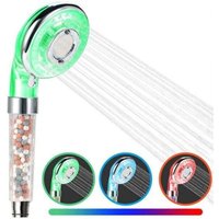 LED-Duschkopf, Hochdruck-Handbrause mit negativen Ionen, 3 Farben von ALOVEZ