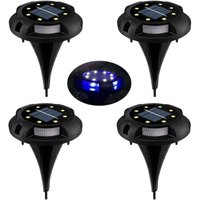LED-Solar-Rasenleuchte, 8 LED-Solar-Gartenstrahler, 4er-Pack, wasserdicht, IP65, dekorative Rasenlampe für Gehwege, Garten, Terrasse, Hof, Rasen, LED-Solar-Rasenleuchte, 8 LED-Solar-Gartenstrahler, 4er-Pack, wasserdicht, IP65, dekorative Rasenlampe für Gehwege, Garten, Terrasse, Hof, Rasen, von ALOVEZ