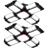 LED Werkstattleuchte Garagenbeleuchtung 2 Stück, Verformbare Deckenleuchte mit 12 verstellbaren Paneelen - E26 / E27 Erkerleuchte für Keller, LED Werkstattleuchte Garagenbeleuchtung 2 Stück, Verformbare Deckenleuchte mit 12 verstellbaren Paneelen - E26 / E27 Erkerleuchte für Keller, von ALOVEZ