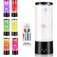 LED Quallen Nachtlicht Lava Lampe RGB Stimmung Lampe 3 Helligkeit Ebenen Künstliche LED Quallen Nachtlicht Lava Lampe RGB Stimmung Lampe 3 Helligkeit Ebenen Künstliche von ALOVEZ