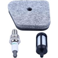 Alovez - Luft-Kraftstofffilter Rasenmäher-Zündsatz Kompatibel mit Stihl Fs87 Fs90 Fs100 Fs110 Fs130, Rasenvergaser-Kit, 3 von ALOVEZ