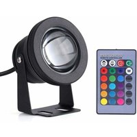 Unterwasserlicht, 10 W 12 V RGB-LED, wasserdicht, mehrfarbig, Spotlicht, Teich, Aquarium, verstellbar, Nachttauchlampe mit Fernbedienung, superhell von ALOVEZ