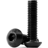 M8 x 30 mm, 30 Stück, Linsenkopf-Innensechskantschrauben, Vollgewinde-Sechskantschrauben, 10.9 Kohlenstoffstahlschrauben (schwarz) von ALOVEZ